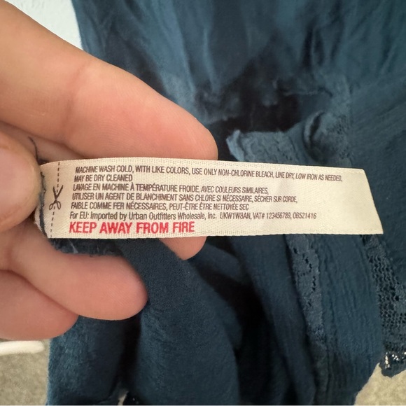 Intimately Free People teal leave trapeze tank top size med - Picture 6 of 7